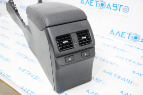 Console central armrest Subaru Outback 15-19 leather, black, with air duct, heated, scratch