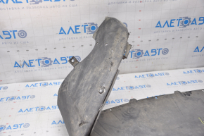 Tesla Model S 12-15 pre-restoration front bumper lip, structure, tears, creases, scratches, broken fasteners