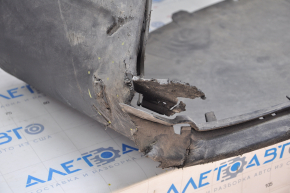 Tesla Model S 12-15 pre-restoration front bumper lip, structure, tears, creases, scratches, broken fasteners