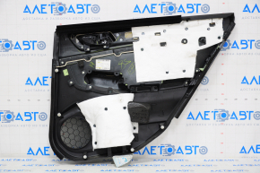 Door trim card rear left Subaru Outback 15-16 black, leather, wood insert