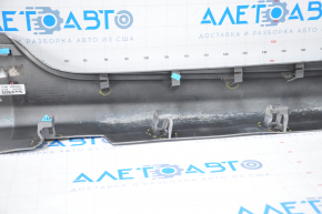 Left threshold Chrysler 200 15-17 silver broken fasteners, dented, scratches