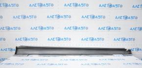 Left threshold Mercedes CLA 14-19 simple silver part torn off from below, sawed off, dented in front, tear