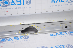 Left threshold Mercedes CLA 14-19 simple silver part torn off from below, sawed off, dented in front, tear