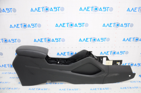 Central console armrest Hyundai Tucson 16-18 leather black, worn