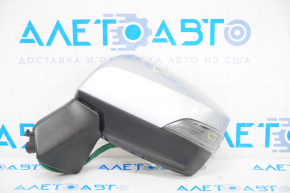 Left side mirror complete Subaru Outback 15-17 13 pins, BSM, turn signal, heated, silver G1U, scratch on turn signal