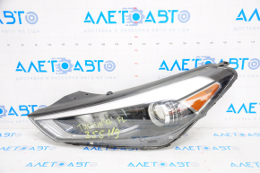 Headlight front left bare Hyundai Tucson 16-18 halogen with mount and overlay