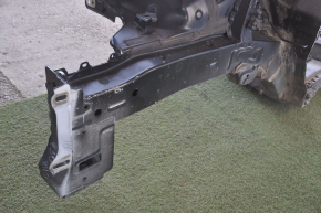 Front right quarter Toyota Prius 30 10-15 black with central pillar, pokes