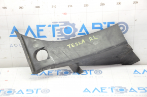 Rear Trunk Door Outer Left Tesla Model S 12-20 Black, Scratched
