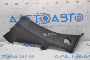 Rear Trunk Door Outer Trim Right Tesla Model S 12-20 Black, Scratched