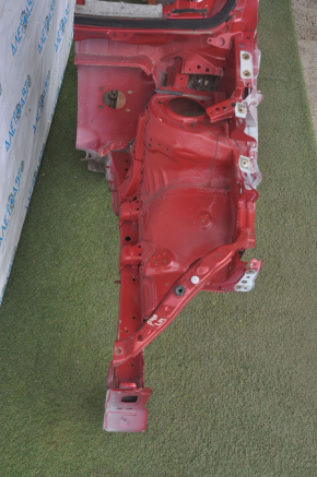 Front left quarter Toyota Prius V 12-17 red with central pillar, pokes