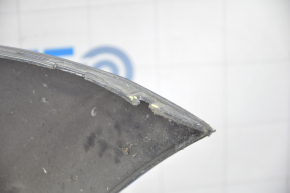 Front bare bumper Tesla Model S 12-15 pre-rest, gray, 6 sensors, crack, broken fastener, left part torn off