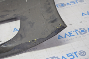 Front bare bumper Tesla Model S 12-15 pre-rest, gray, 6 sensors, crack, broken fastener, left part torn off
