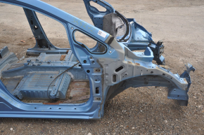 Front right quarter Nissan Leaf 13-17 blue on the body, dented, bumps