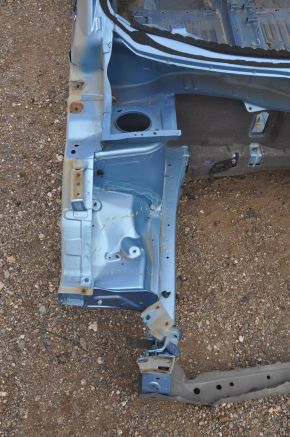 Front right quarter Nissan Leaf 13-17 blue on the body, dented, bumps