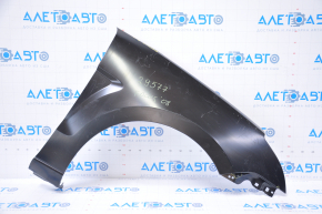 The front right fender of a Ford Focus 2008-2010 is dented, the mount is damaged, the bump is broken
