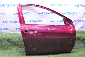 Door bare front right Dodge Dart 13-16 burgundy PRV, small dents, paint swelled