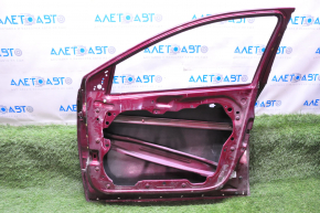 Door bare front right Dodge Dart 13-16 burgundy PRV, small dents, paint swelled
