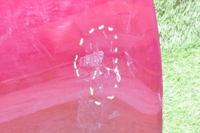 Door bare front right Dodge Dart 13-16 burgundy PRV, small dents, paint swelled