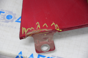 Front left wing Hyundai Sonata 15-17, red, dented near the door, material tear