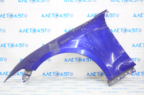 Front left wing Ford Mustang mk6 15-17 base blue, dented at the door, material torn