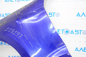 Front left wing Ford Mustang mk6 15-17 base blue, dented at the door, material torn