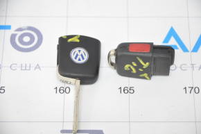 Key VW Tiguan 12-09 type 2, 4 buttons, folding