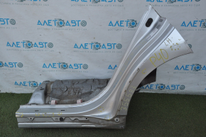 Sunset of the rear wing left Toyota Prius V 12-17 silver, the poles are dented