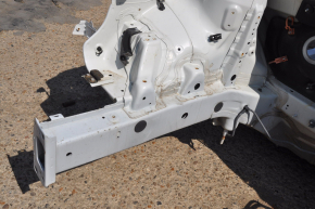 Front right quarter Hyundai Sonata 11-15 white on the body, dented