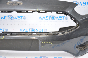 Front bumper bare Ford Focus mk3 15-18 rest graphite breaks in fasteners, dents, bumps
