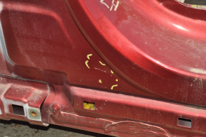 Front left quarter Hyundai Sonata 15-19 red on the body, dented side member nose, bumps