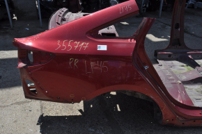 Quarter wing rear right Hyundai Sonata 15-19 red on the body, dented, bumps