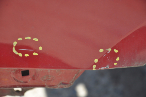 Quarter wing rear right Hyundai Sonata 15-19 red on the body, dented, bumps