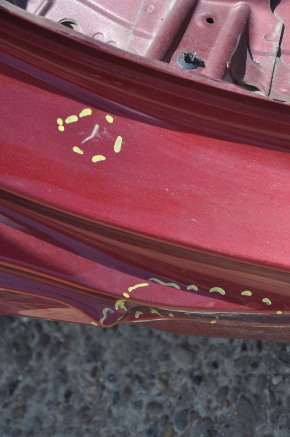 Quarter wing rear right Hyundai Sonata 15-19 red on the body, dented, bumps