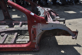 Front right quarter Hyundai Sonata 15-19 red on the body, dented, bumps