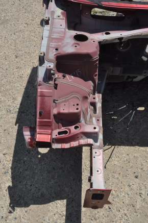 Front right quarter Hyundai Sonata 15-19 red on the body, dented, bumps
