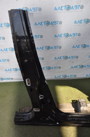 Front right quarter Nissan Rogue 14-20 black with central pillar, bumps, dented