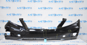 Bare front bumper Lexus RX350 10-12 pre-rest black, for parking sensors, broken fasteners, no right part, dented, tears