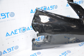 Bare front bumper Lexus RX350 10-12 pre-rest black, for parking sensors, broken fasteners, no right part, dented, tears