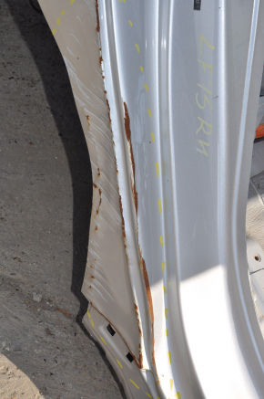 Quarter wing rear right Hyundai Sonata 15-19 silver on the body, bumps, dented