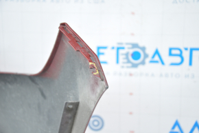 Front bumper bare Ford Mustang mk6 15-17 red dented, missing parts, breaks, broken fasteners