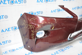 Bare front bumper Lexus RX350 RX450h 13-15 rest red for parking sensors, dented, cracks, sawed, broken fasteners