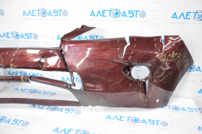 Bare front bumper Lexus RX350 RX450h 13-15 rest red for parking sensors, dented, cracks, sawed, broken fasteners