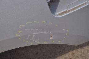 Quarter wing rear left Hyundai Sonata 15-19 silver on the body, dented