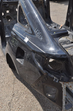 Quarter wing rear left Hyundai Sonata 15-19 black on the body, pokes