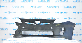 Front bumper bare Toyota Prius 30 10-11 pre-rest blue, missing left part, tears, dents, broken fasteners
