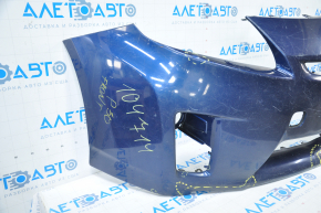 Front bumper bare Toyota Prius 30 10-11 pre-rest blue, missing left part, tears, dents, broken fasteners