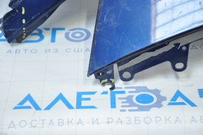 Front bumper bare Toyota Prius 30 10-11 pre-rest blue, missing left part, tears, dents, broken fasteners