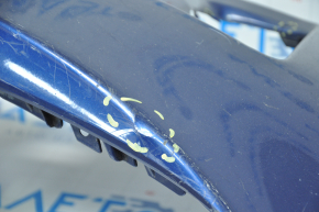Front bumper bare Toyota Prius 30 10-11 pre-rest blue, missing left part, tears, dents, broken fasteners