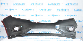 Front bumper bare Nissan Murano z52 15-18 pre-rest red, torn off right part, broken fasteners, tears, sawed, dented