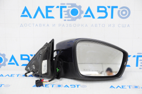 Side mirror right complete VW Passat b7 12-15 USA type as b7 5 pins, blue, turn signal
